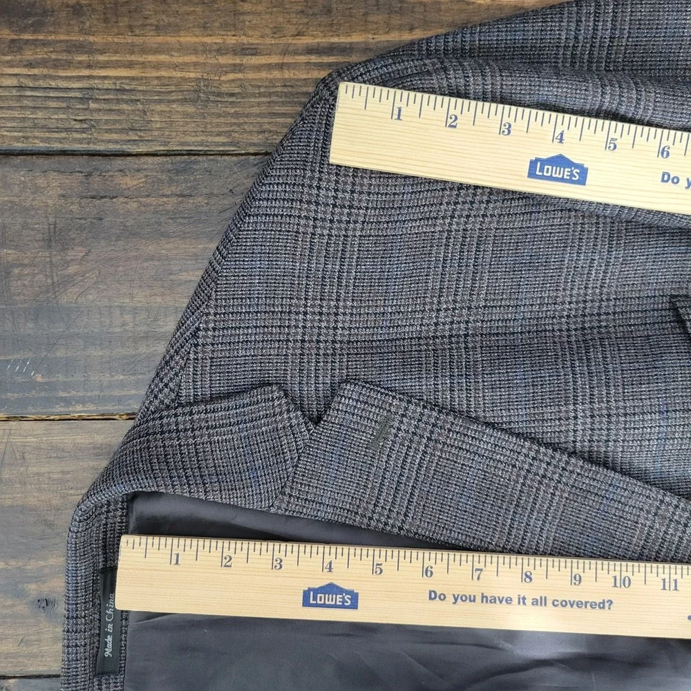 Lauren Ralph Lauren‎ Men's Sport Coat Blazer Two Button Flannel Plaid Wool 52R